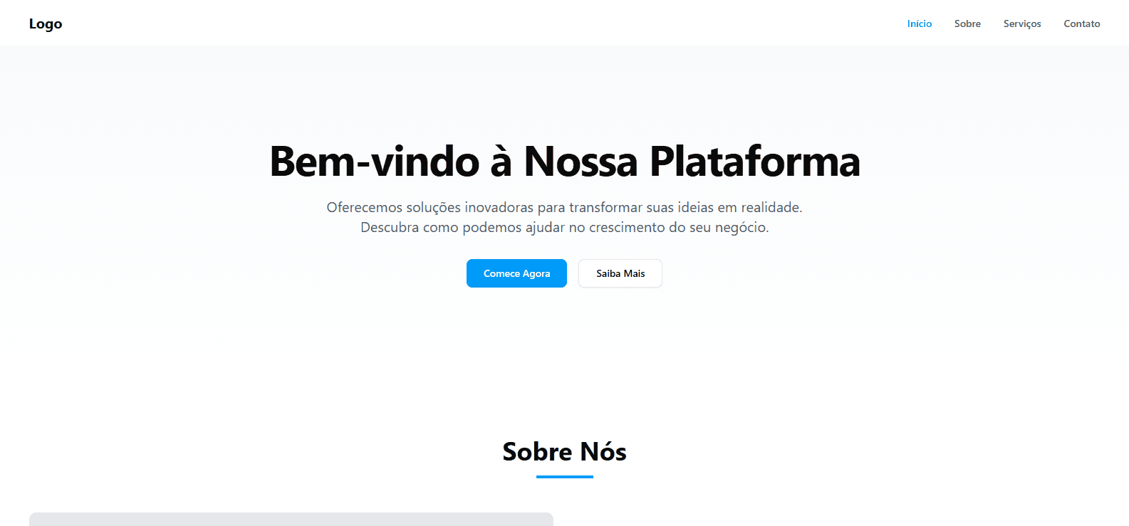 landing page Marting place